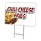 Signmission Chili Cheese Fries Yard Sign & Stake outdoor plastic coroplast window, C-2436 Chili Cheese Fries C-2436 Chili Cheese Fries - alternate 1